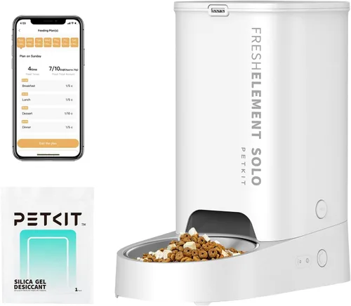 Miniatura 10 de PETKIT Comedero Automático para Gatos, Comedero Automático para Perros WiFi 2.4G, Dispensador de Comida para Mascotas con Control de Aplicación