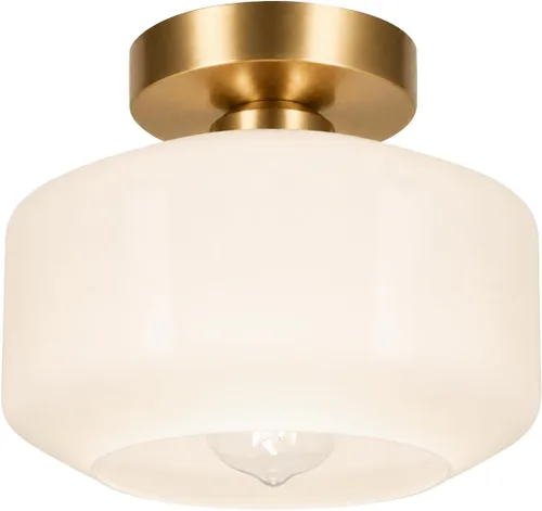 Miniatura 12 de Lámpara de techo industrial semiempotrada de bronce frotado con aceite, bombilla LED de 800 lúmenes incluida, accesorio de lámpara de techo