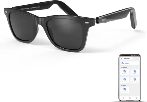 Miniatura 9 de Gafas inteligentes para hombres y mujeres, gafas inteligentes impulsadas por ChatGPT, traducción en tiempo real con IA en 145 idiomas, reproducción