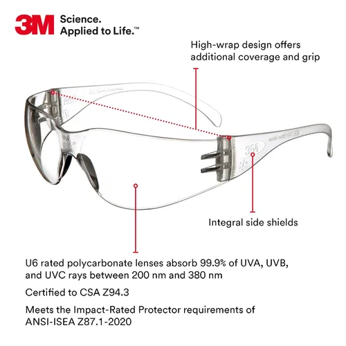 Miniatura 3 de 3M Virtua gafas de protección, varios colores, N/A, Transparente, 20
