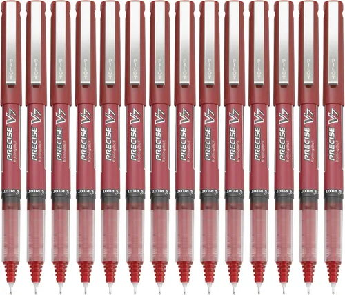 Miniatura 7 de PILOT Precise V7 - Bolígrafos de bola de punta fina de 1/32 de pulgada (0.7mm), tinta azul líquida, paquete de 14 (15415)
