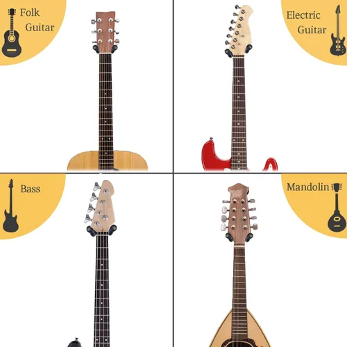 Miniatura 6 de Onmiwod Soporte de pared para guitarra, paquete de 2 unidades, colgador de guitarra de madera dura de ceniza, soporte de pared para guitarra