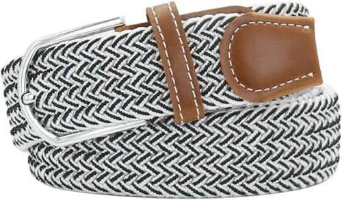 Miniatura 24 de Mixed Color Woven Stretch Braided Belts for Men and Women Fashion Elastic Belts