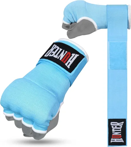 Miniatura 15 de HUNTER - Guantes interiores acolchados con gel y vendas de mano para boxeo, vendas elásticas de entrenamiento rápido para hombres y mujeres, Rosa