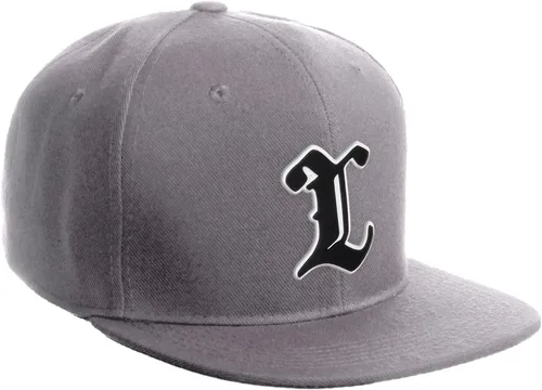 Miniatura 923 de Daxton Gorra clásica con visera de billete plano con letras del alfabeto inglés antiguo de la A a la Z