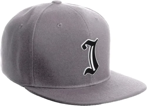 Miniatura 930 de Daxton Gorra clásica con visera de billete plano con letras del alfabeto inglés antiguo de la A a la Z