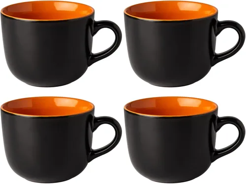 Miniatura 9 de GBHOME Tazas de sopa jumbo con asas, juego de 4 tazas de café grandes de 24 onzas, cuencos de sopa de cerámica para café, cereales, aperitivos