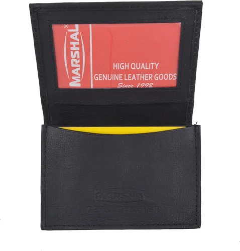 Miniatura 9 de Marshal Tarjetero de cuero RFID extensible para hombres y mujeres Marrón Croco