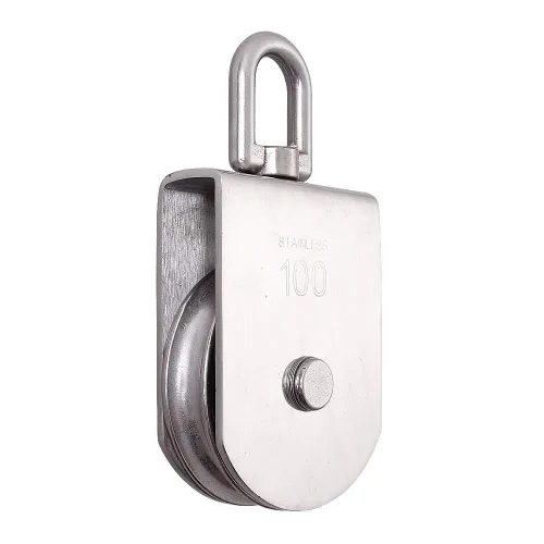 Miniatura 11 de Rocaris Paquete de 6 Poleas Simples de Elevación M25 con Carga de 330 Libras, Acero Inoxidable 304 de Servicio Pesado Bloque de Polea de Cuerda