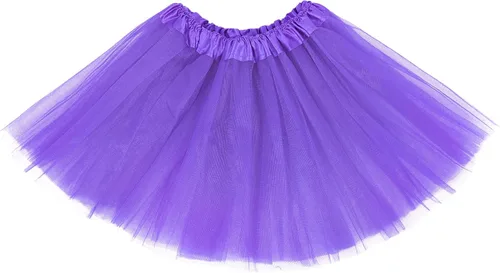 Miniatura 129 de Century Star Tutú de 4 capas para niñas pequeñas, faldas de ballet de tul para baile de princesa, esponjoso, para fiestas de cumpleaños de 2 a 8 años