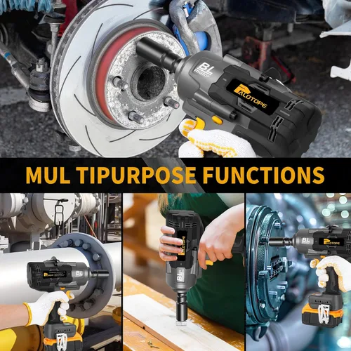 Miniatura 8 de Pistola de impacto inalámbrica de 1/2 pulgada 1623FT-LBS compatible con batería DeWalt, llave eléctrica sin escobillas de 2200 Nm con luz LED