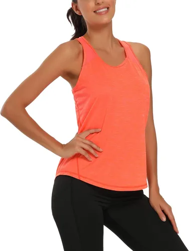 Miniatura 2 de Aeuui - Camisa de malla sin mangas y con espalda cruzada para mujer, para entrenar o hacer yoga, ropa de gimnasio