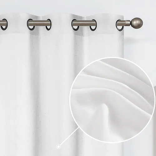 Miniatura 20 de jinchan Cortinas de 108 pulgadas Mezcla de Lino de Lino Semi Transparentes Filtrado de Luz y Resplandor Cortinas Extra Largas para Sala de Estar