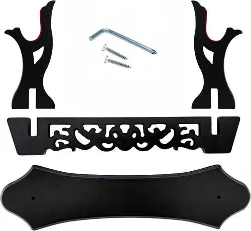 Miniatura 8 de Soporte de espada con patrón hueco, soporte de exhibición de varitas Katana, soporte de soporte de espada samurai (1 nivel)