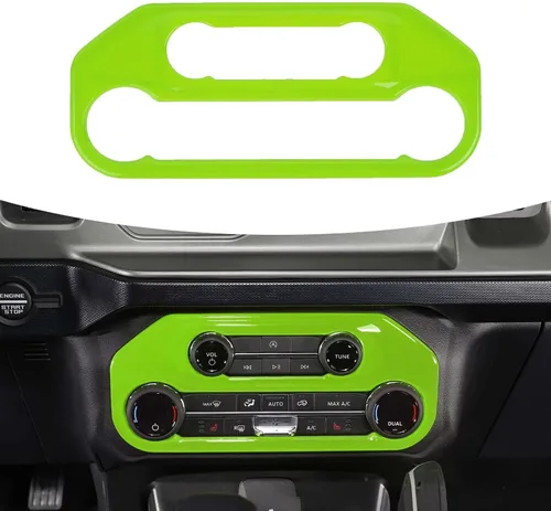 Miniatura 17 de RAZPOY para Bronco Cubierta del Panel del Interruptor de Aire Acondicionado, Moldura del Botón A/C de la Consola Central Compatible con Accesorios