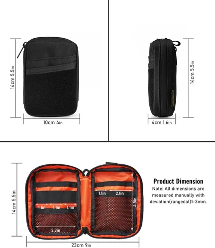 Miniatura 5 de Bolsa Organizadora EDC VIPERADE VE26 con 11 Compartimentos, Bolsa Pequeña de Herramientas con Área para Parches DIY, Organizador de Bolsillo EDC