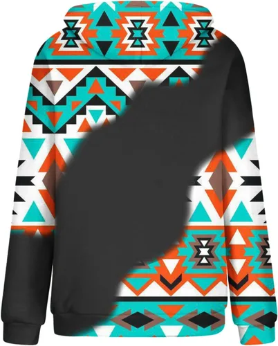 Miniatura 20 de Sudaderas con capucha azteca occidental para mujer, sudaderas de manga larga con gráficos vintage, camisetas de vaquera, ropa 2023