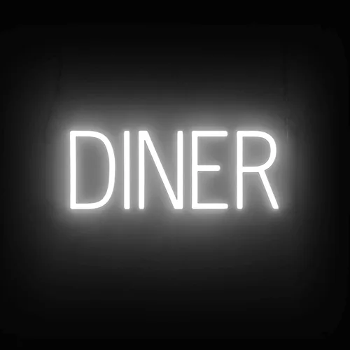 Miniatura 31 de SpellBrite HAMBURGERS Letrero para restaurantes Letreros relacionados con el comedor con aspecto de neón, luz LED roja 40.0 x 6.3 pulgadas Rojo
