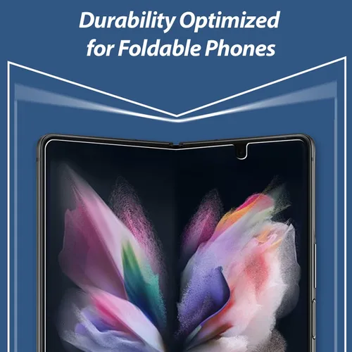 Miniatura 3 de Whitestone Dome [1 juego de 3 piezas] para Galaxy Z Fold 3 Protector de pantalla de alta calidad antigolpes, transparente HD, película EPU