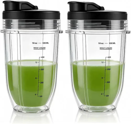 Miniatura 8 de Vaso de repuesto de 12 oz con tapa de boquilla para 900 W 1000 W Nutri Ninja Blender Auto iQ 900w 1000w Nutri Ninja Blender Auto iQ Series (2, 12 oz)