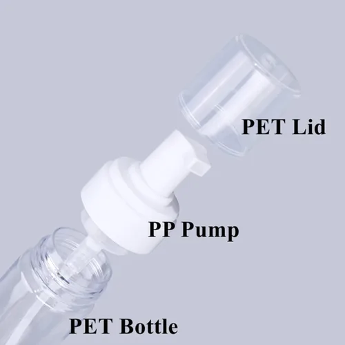 Miniatura 2 de Botella dispensadora de espuma, 3 botellas vacías transparentes de 7 onzas líquidas, botella de espuma de plástico, botella de jabón de viaje