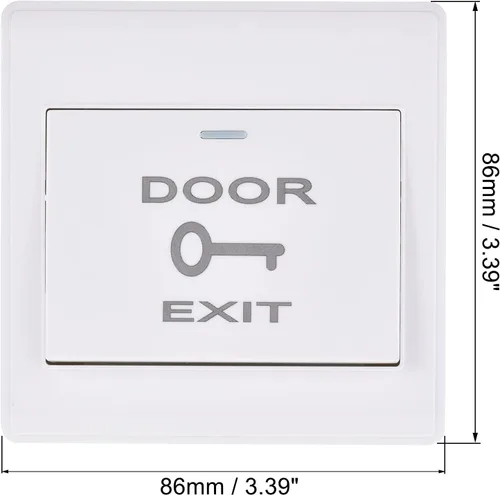 Miniatura 2 de uxcell Interruptor de liberación de botón de salida para puerta Sistema de control de acceso Panel de PC 3.386 inx3.386 in 12V 3A Blanco 4 unids