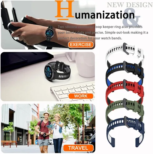 Miniatura 6 de Miimall Compatible con Forerunner 965 Band, 0.866 in Correa ajustable de silicona suave de repuesto para reloj deportivo Garmin Forerunner 965/965