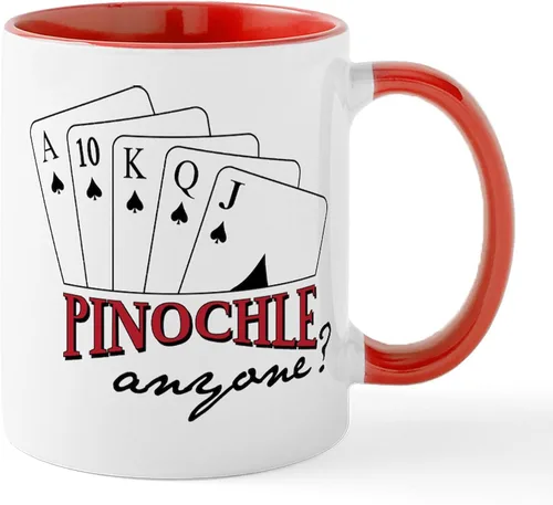 Miniatura 86 de CafePress Euchre Champ Mugs Taza de café de cerámica de 11 oz (11.0 fl oz)