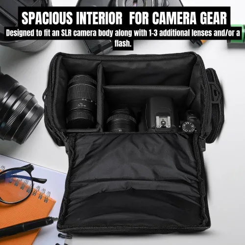 Miniatura 2 de Bolsa Deluxe Grande para Cámara Digital / Video con Acolchado / Estuche para Cámaras Nikon, Sony, Pentax, Olympus, Panasonic, Samsung y Canon DSLR &