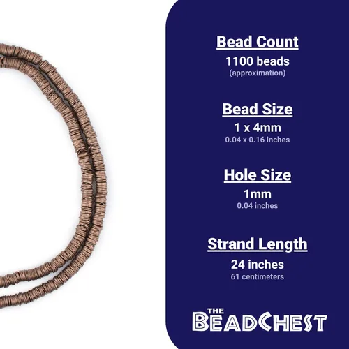 Miniatura 4 de TheBeadChest - Cuentas de cobre envejecido entrelazadas (0.157 in)