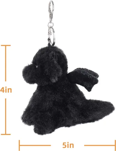 Miniatura 3 de Apricot Lamb Cute Toys - Llavero suave de peluche de dinosaurio dragón para niños, bolso, mochila, bolso (5 pulgadas)