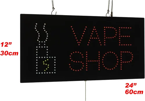 Miniatura 2 de Señal de tienda Vape, 23.6x11.8 in, 23.6x11.8 in, TOPKING, LED, Neón, Florescente, Señalización, Letrero, Exhibición, Cartelera, Pantalla, Gran