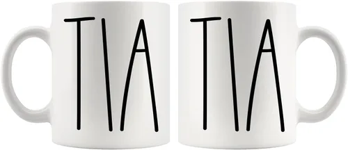 Miniatura 3 de Taza de café Tia, regalos para Navidad, cumpleaños, día de la madre/día del padre, taza de café familiar para Best Tia Ever - 11 onzas