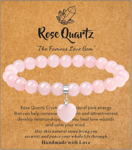 MAIBAOTA Pulsera de ansiedad para aliviar el estrés, pulseras curativas naturales para mujeres y hombres, pulsera de cuentas de piedras preciosas de