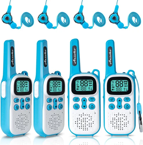 Miniatura 8 de Walkie Talkies de doble recepción para niños y adultos, radios de 2 vías sin licencia con puerto de carga USB, VOX, linterna LED y tonos de cuna