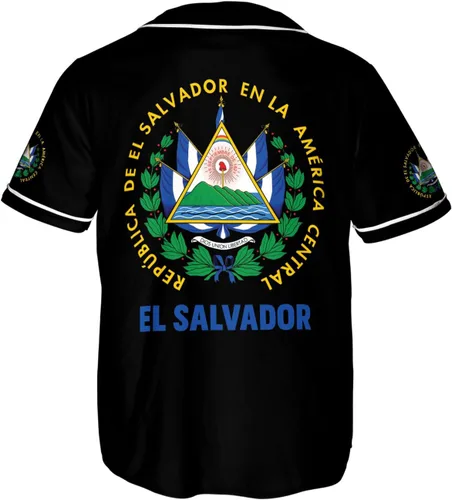 Miniatura 3 de Parvii Camiseta de béisbol personalizada de El Salvador Orgulloso, camiseta de El Salvador, camiseta de El Salvador, Jersey de El Salvador