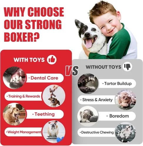 Miniatura 6 de Juguetes para perros para masticadores agresivos, juguetes indestructibles para perros, huesos de perro casi indestructibles para perros pequeños