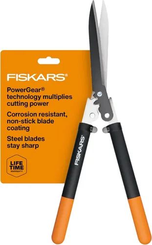 Miniatura 13 de Fiskars Tijeras de setos de 23 pulgadas, cortasetos con tecnología PowerGear2 que multiplica la potencia para menos esfuerzo, tijeras de jardín