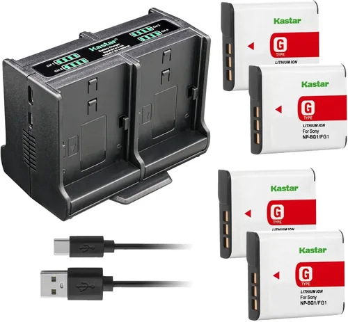 Miniatura 9 de Kastar Cargador de batería cuádruple compatible con cámara Sony DSC-H3, DSC-H7, DSC-H9, DSC-H10, DSC-H20, DSC-H50, DSC-H55, DSC-H70, DSC-H90