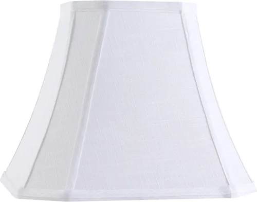 Miniatura 15 de GO&SO Pantalla de lámpara de esquina de corte cuadrado, 8x14x11 pulgadas, pantalla mediana para lámpara de mesa beige, tela natural hecha a mano