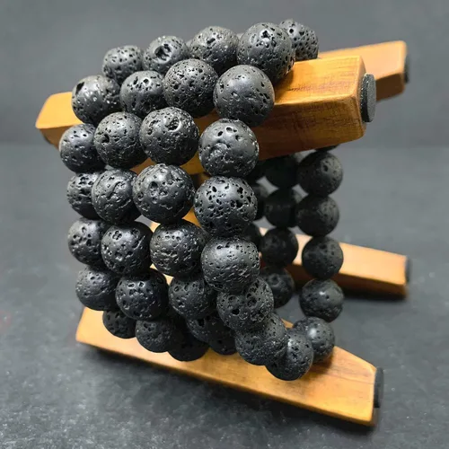 Miniatura 284 de Gem Avenue Handmade Round Bead Stretch Bracelet Unisex Natural Stone Beaded Jewelry for Men & Women, Elastic Wristband for Daily Wear