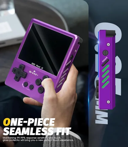 Miniatura 4 de Orzero Paquete de 3 protectores de pantalla de vidrio templado compatible con consola de juegos portátil GKD Pixel 2, 9 dureza, alta definición