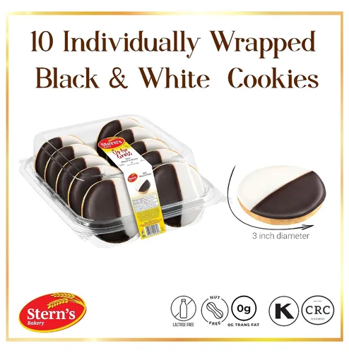 Miniatura 8 de Galletas blancas y negras [10 unidades] Galletas blancas y negras estilo NY Pasteles de aperitivos Frescas y deliciosas Sin nueces y Kosher