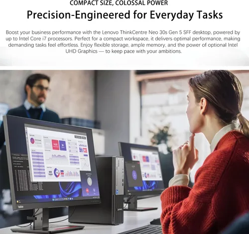 Miniatura 4 de Lenovo ThinkCentre - Escritorio empresarial de factor de forma pequeño, Intel Core i7-13620H de 13ª generación, memoria DDR5 de 64 GB, SSD de 2 TB