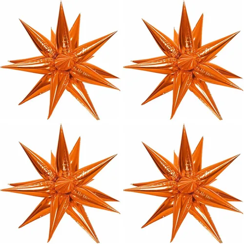 Miniatura 9 de 50 globos de papel de aluminio rojo con forma de cono de estrella – globos de Mylar de explosión de 26 pulgadas, 12 puntos 3D Starburst para 26