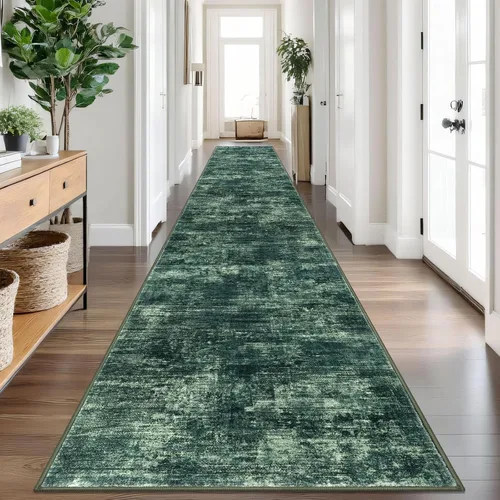 Miniatura 304 de IOHOUZE Alfombra pequeña abstracta de 2 x 3 pies, alfombra de entrada lavable para entrada interior, alfombras con respaldo de goma, alfombra gris