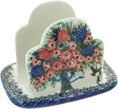 Miniatura 4 de Servilletero Alyce de cerámica polaca rosa azul