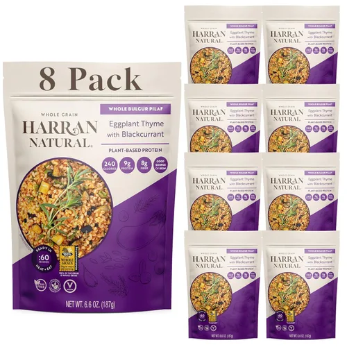 Miniatura 17 de Harran Natural Bulgur Pilaf de grano entero, alto en proteínas, berenjena, tomillo y grosella negra, comida saludable lista para comer, sin OMG, sin