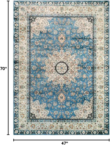 Miniatura 227 de Lahome Alfombra Bohemia Tribal Lavable de 3 x 5, Alfombras Antideslizantes para Entrada, Dormitorio, Sala de Estar, Vintage, Ultra Suave, No