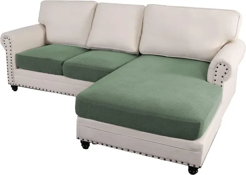 Miniatura 41 de ADPON Fundas de sofá modular, funda de cojín para sofá o sillón en forma de L, funda separada para sofá seccional izquierdo o derecho (1 diván, gris)